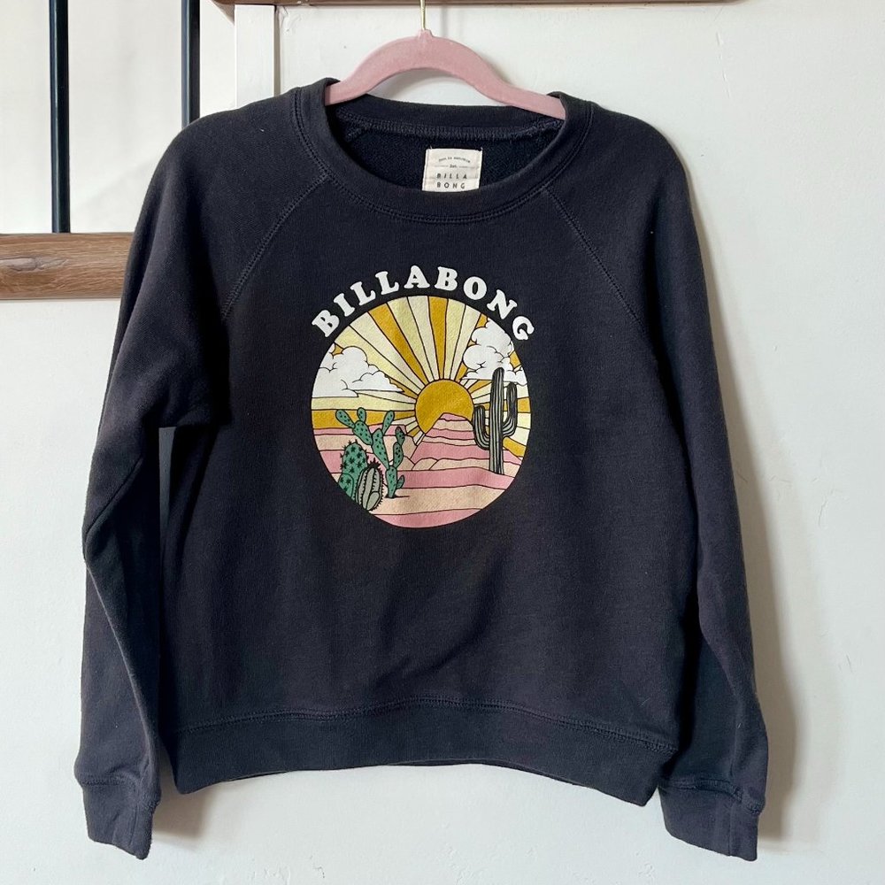 Girls Billabong Sweatshirt | Retro | Laid Back Design | Size 7-8